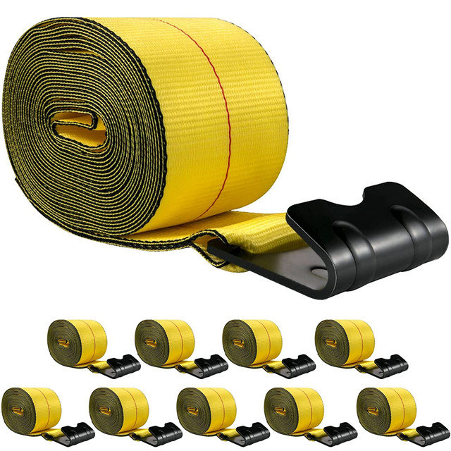 4" x 30' Winch Straps with Flat Hook