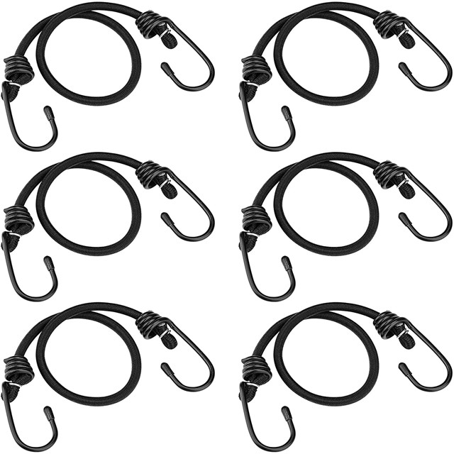 All Purpose Adjustable Bungee Cords with Hooks