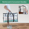 Extra Large Clear Storage Packing Bags with Backpack Straps