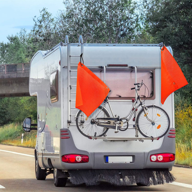 Warning Safety Flag with Grommets and Bungee Cord