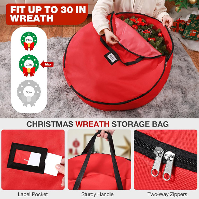 Waterproof Christmas Tree Storage Bag With Carrying Handles 