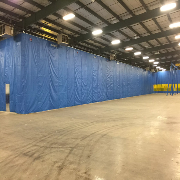 Warehouse partition divider curtains