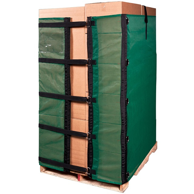 6' High Heavy Duty Reusable Pallet Wraps Cover with Tensioner Straps