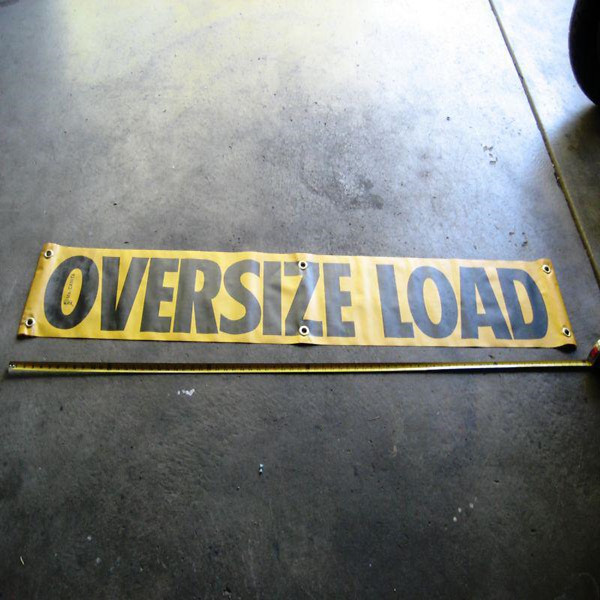 PVC OversizeLoad Banner with Heavy Duty Metal Hooks 