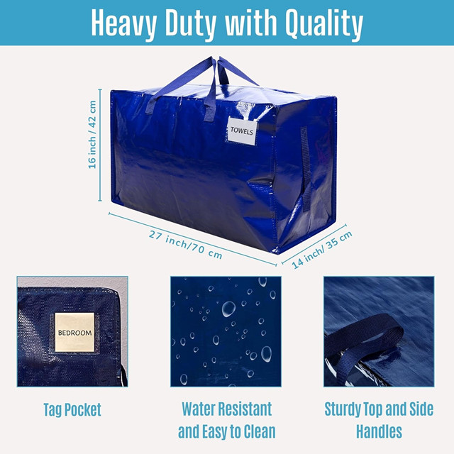 Heavy Duty PP Moving Bags Supplier For Space Saving