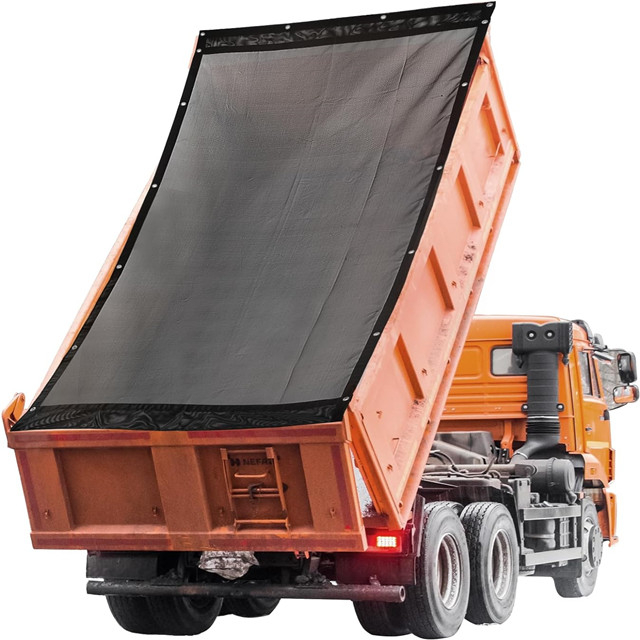 Heavy Duty Black Mesh Dump Truck Tarp