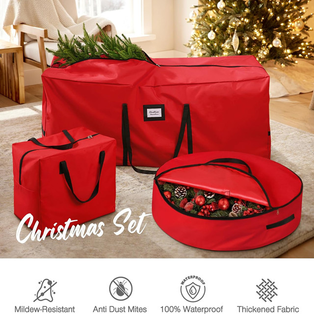 Waterproof Christmas Tree Storage Bag With Carrying Handles 