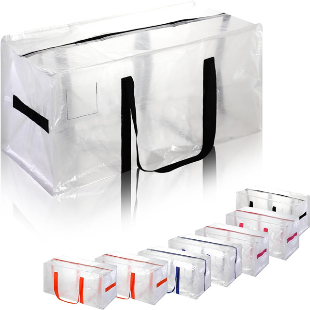 Extra Large Clear Storage Packing Bags with Backpack Straps