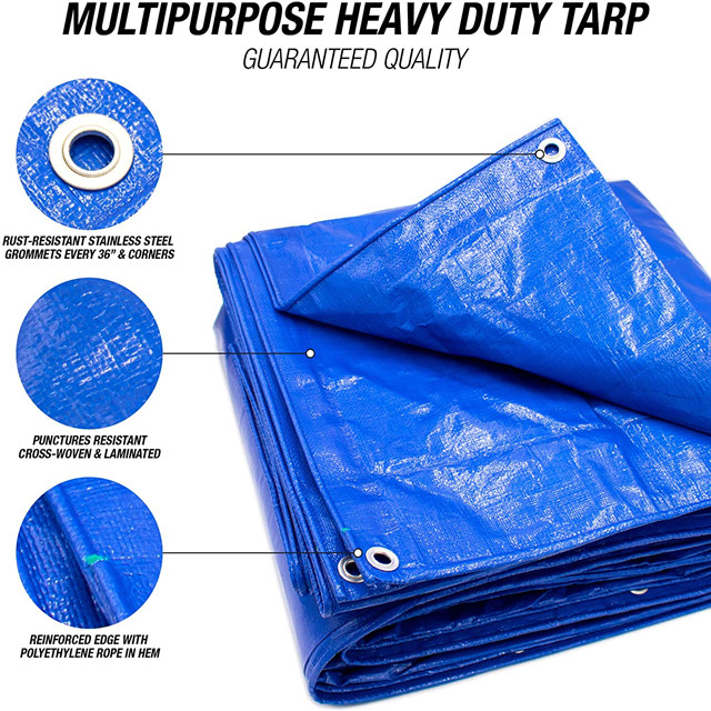 Waterproof Heavy Duty Poly Tarps for Tarpaulin Canopy Tent