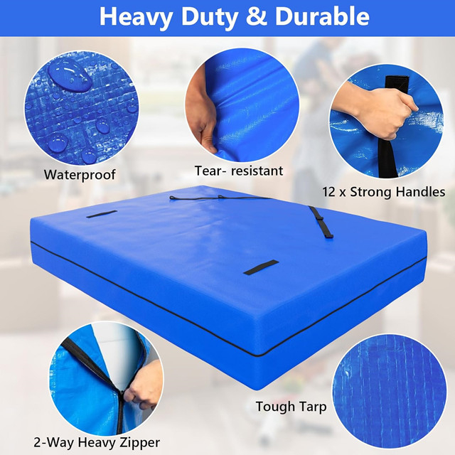 Waterproof Mattress Protector Bags for Moving with Handles